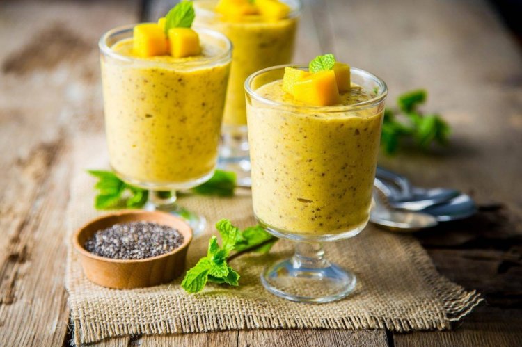Чиа-пудинг с манго