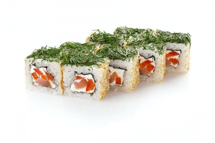 С семгой, сливочным сыром и болгарским перцем