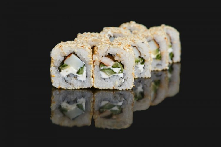 Начинка с кальмаром и беконом для роллов