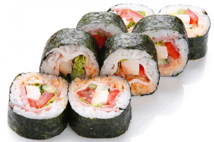 С ветчиной и овощами