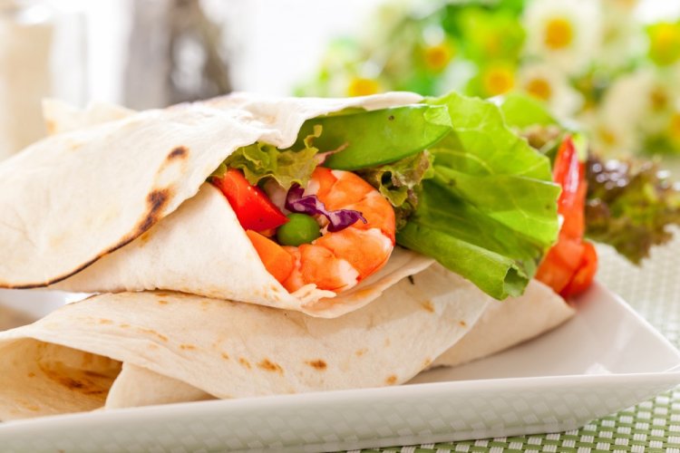 Тортилья с креветками