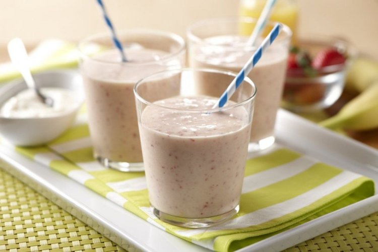 Смузи из кефира с отрубями