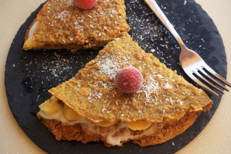 Овсяноблин с маком и бананом