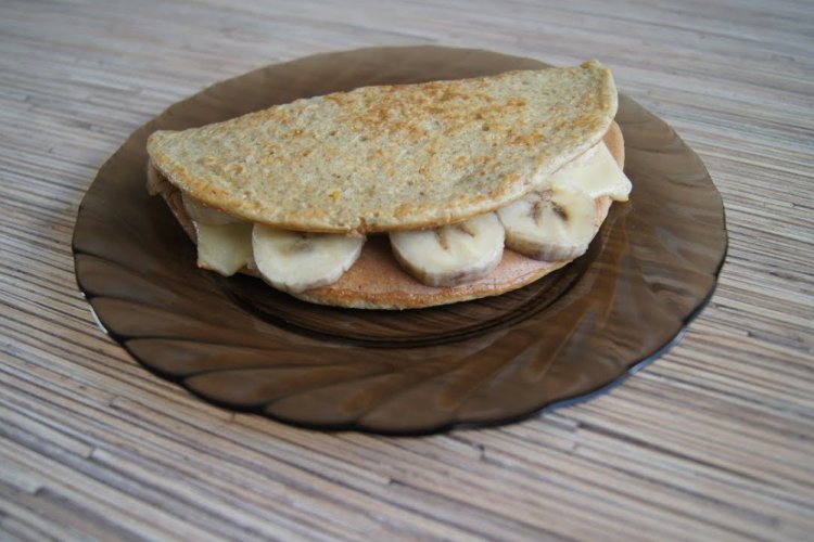 Овсяноблин с сыром и бананом