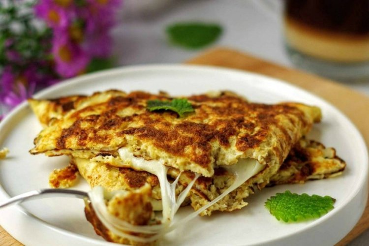 Овсяноблин с сыром на кефире