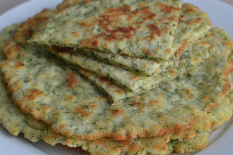 Овсяноблин с творогом и зеленью