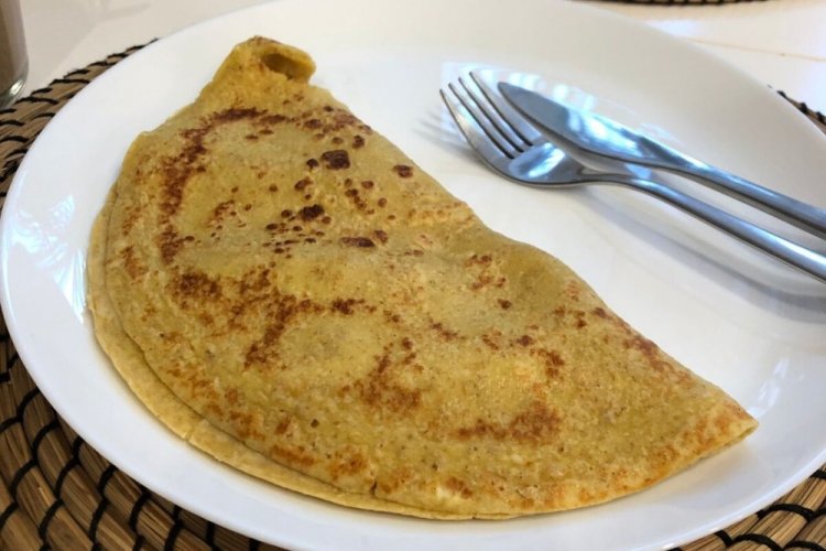 Овсяноблин на кефире с творогом