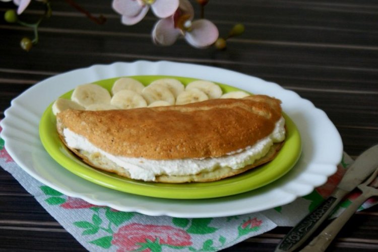 Овсяноблин на йогурте с творогом