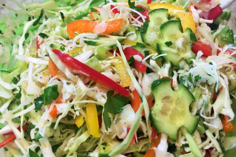 Овощной салат с яблочным уксусом