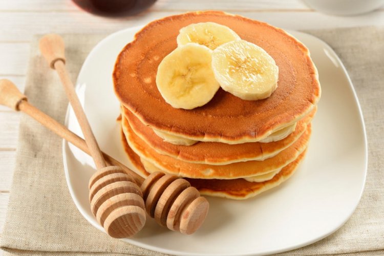 Банановые панкейки на молоке