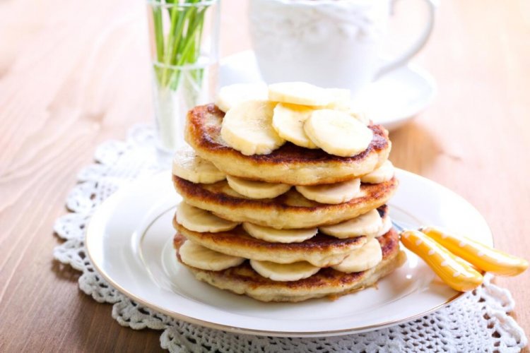 Постные банановые панкейки