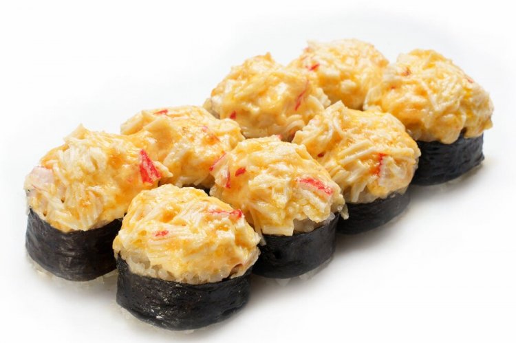 Запеченные роллы с креветками