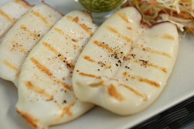 Кальмары на сковороде-гриль