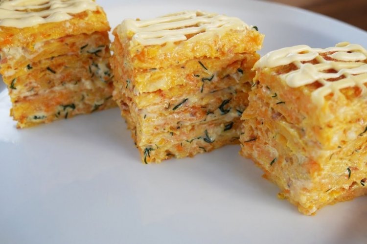 Закусочный торт из тыквы
