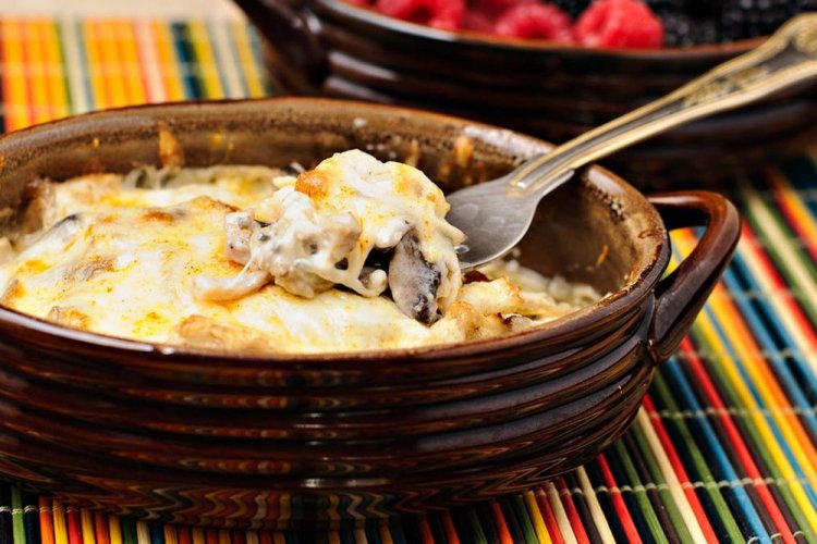 Жульен с курицей и грибами