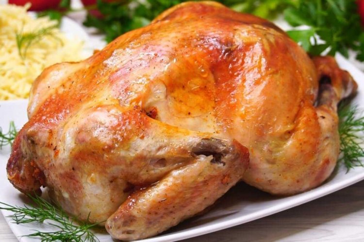 Курица с майонезом в рукаве