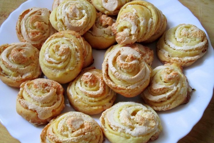 Творожное печенье с безе