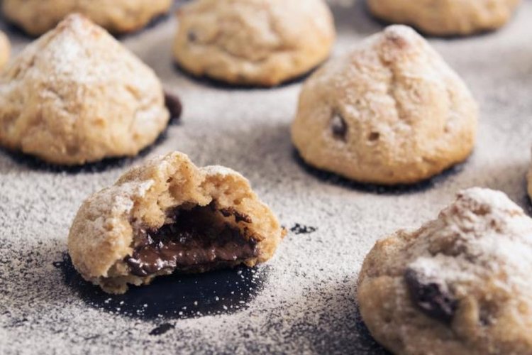 Творожное печенье с шоколадом