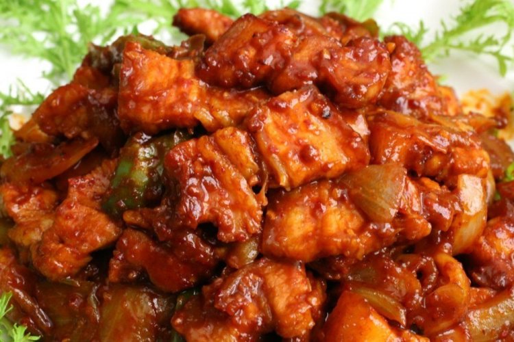 Поджарка из свинины с овощами