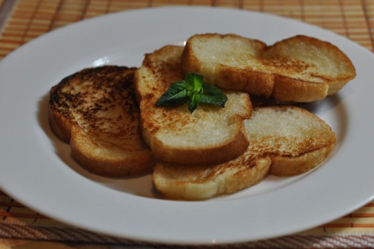 Постные сладкие гренки