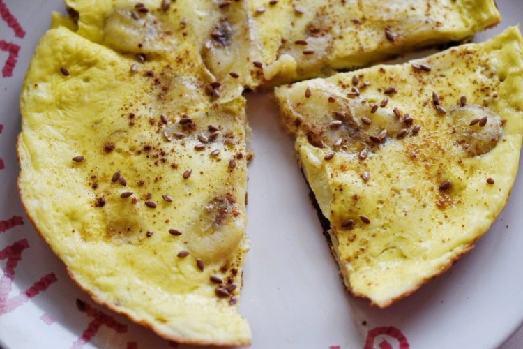 Омлет с бананом