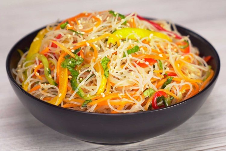 Фунчоза с овощами