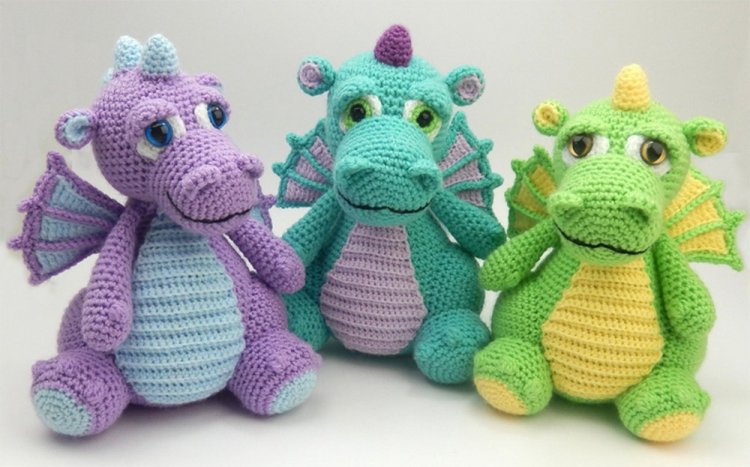 Дракон, вязаный крючком