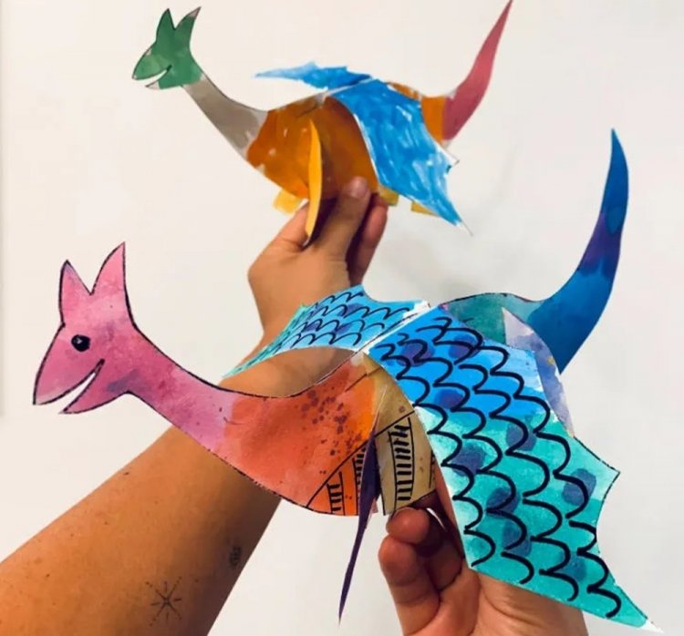 Дракон-конструктор из бумаги
