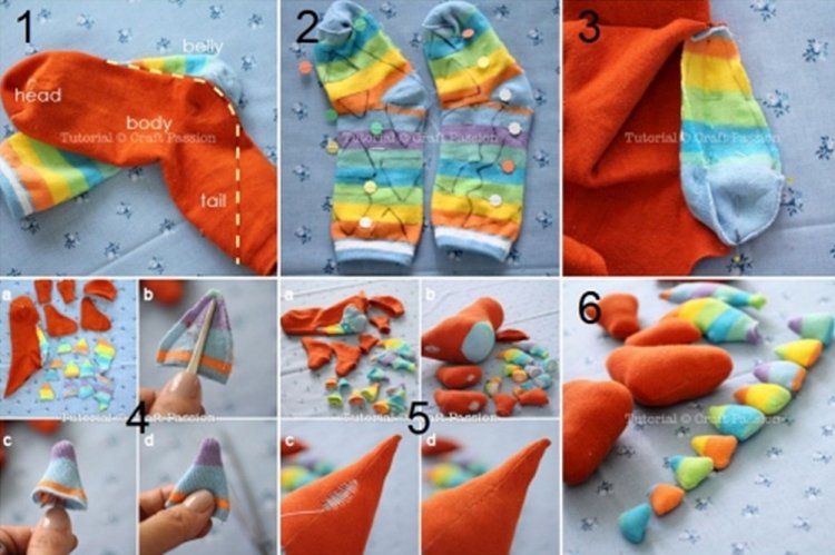 Дракон из носков своими руками