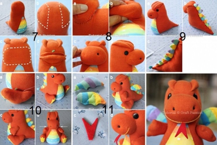 Дракон из носков своими руками