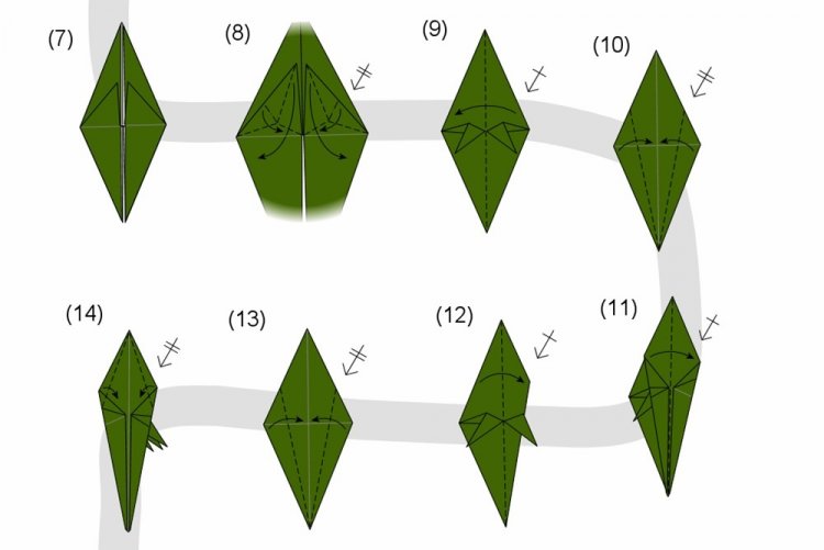 Оригами дракон из бумаги
