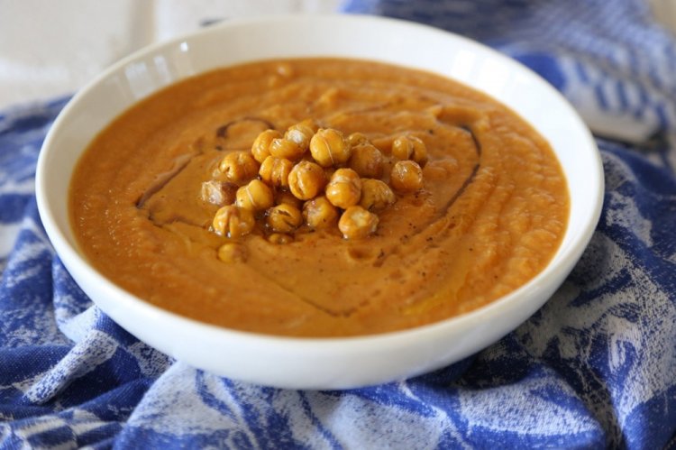 Пюре из тыквы с нутом