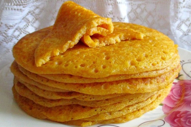 Блины из тыквы с манкой
