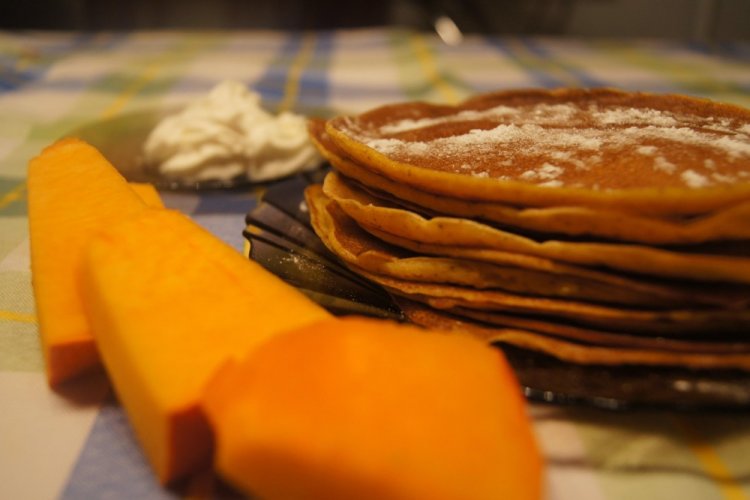 Блины из тыквы на кипятке
