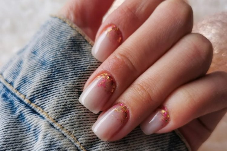 Растяжка блестками