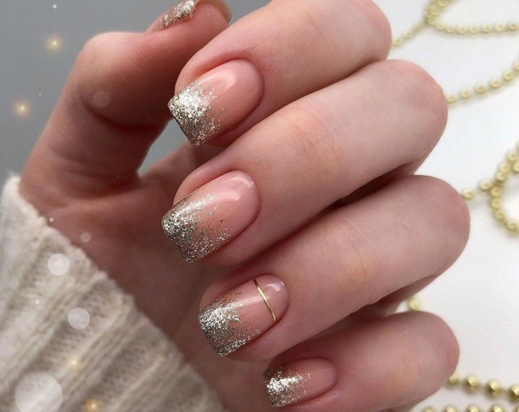 Растяжка блестками