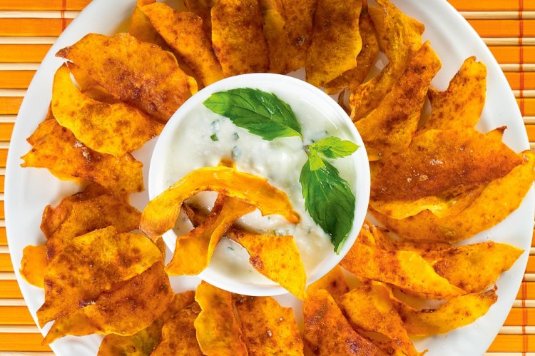 Чипсы из тыквы с паприкой