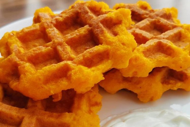 Тыквенные вафли с морковью