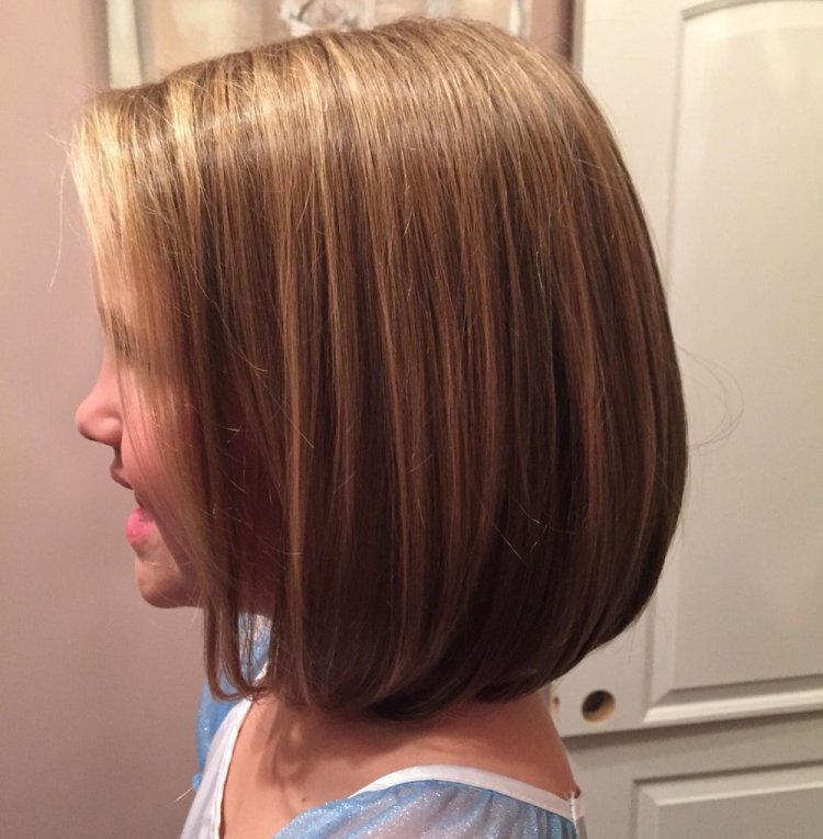 Гладкое каре без челки