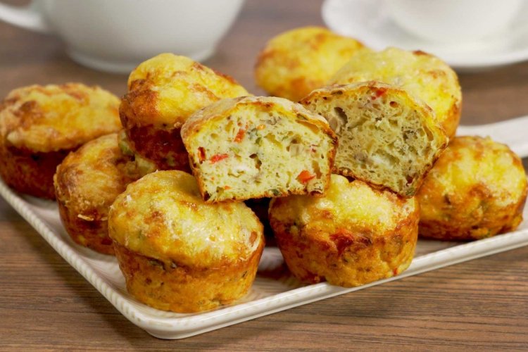 Куриные маффины с болгарским перцем