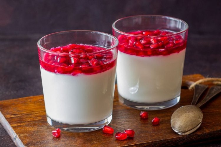 Гранатовая панна-котта