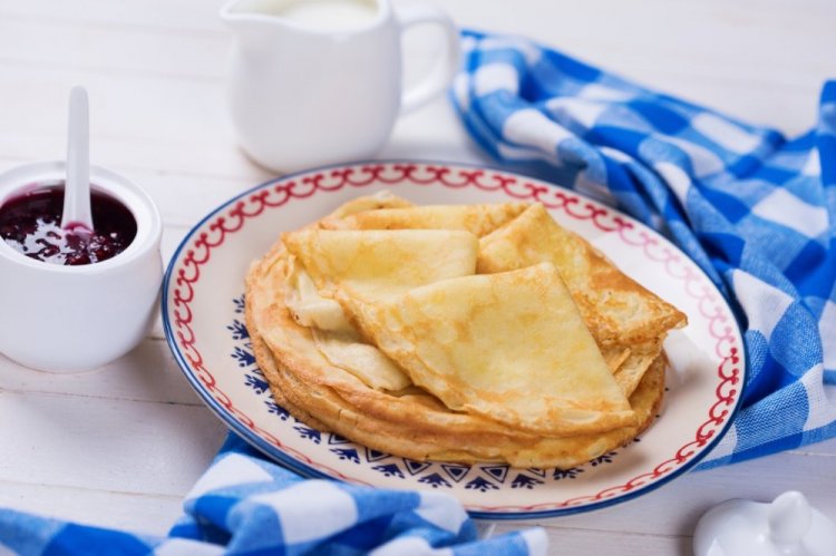 Блины на кислом молоке с содой