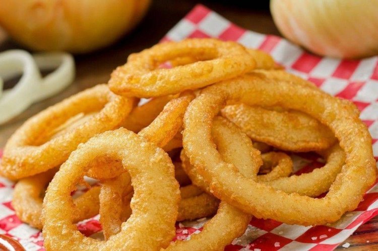 Луковые кольца в постном кляре