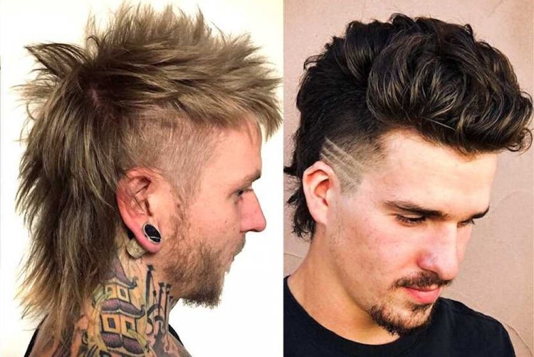 Мужской маллет