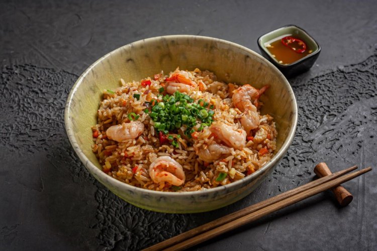 Тяхан с креветками