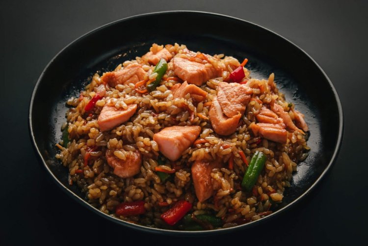 Тяхан с лососем