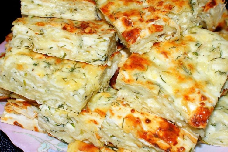 Ачма из лаваша с моцареллой