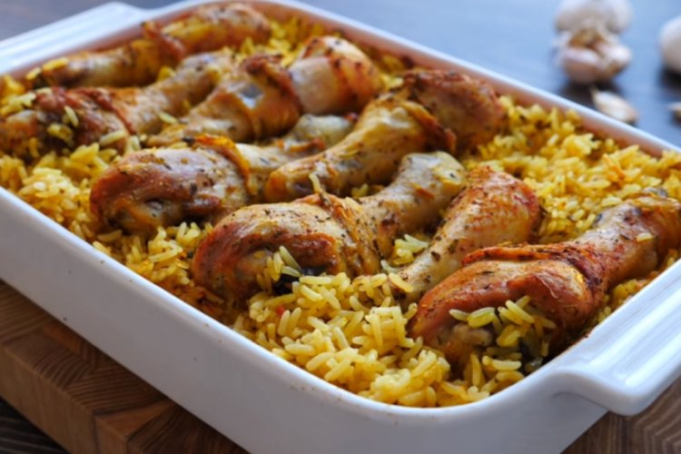Куриные ножки с рисом в духовке