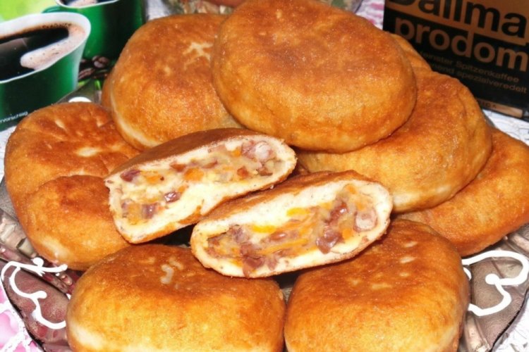 Пирожки на кефире с фасолью