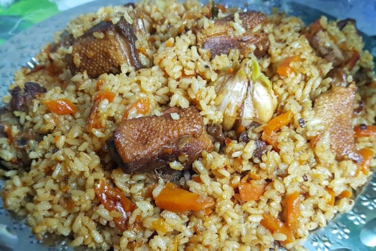 Плов с уткой в афганском казане